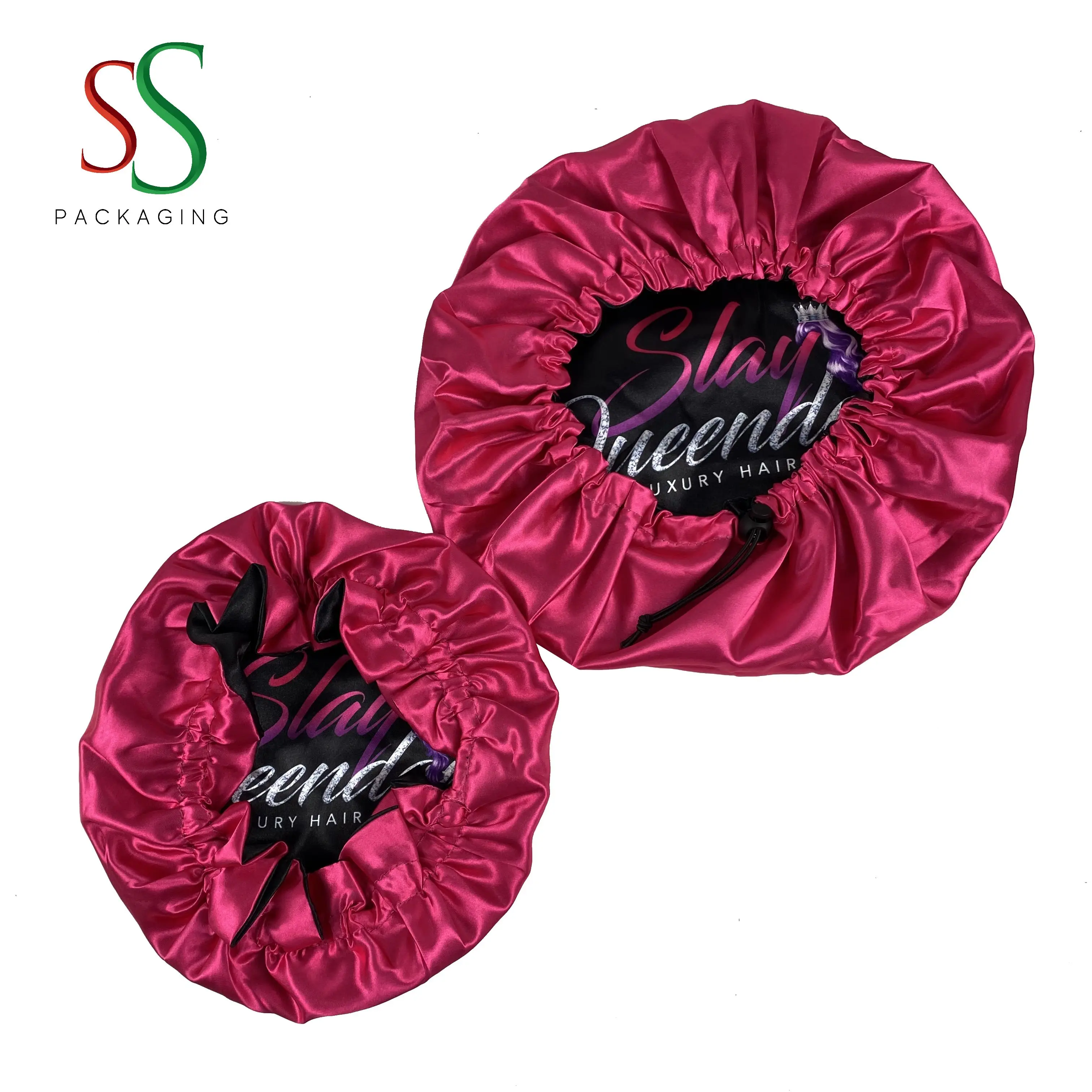SS Hair Packaging High Quality Mommy and Me Bonnets Set with Custom Logo Hair Bonnet Style