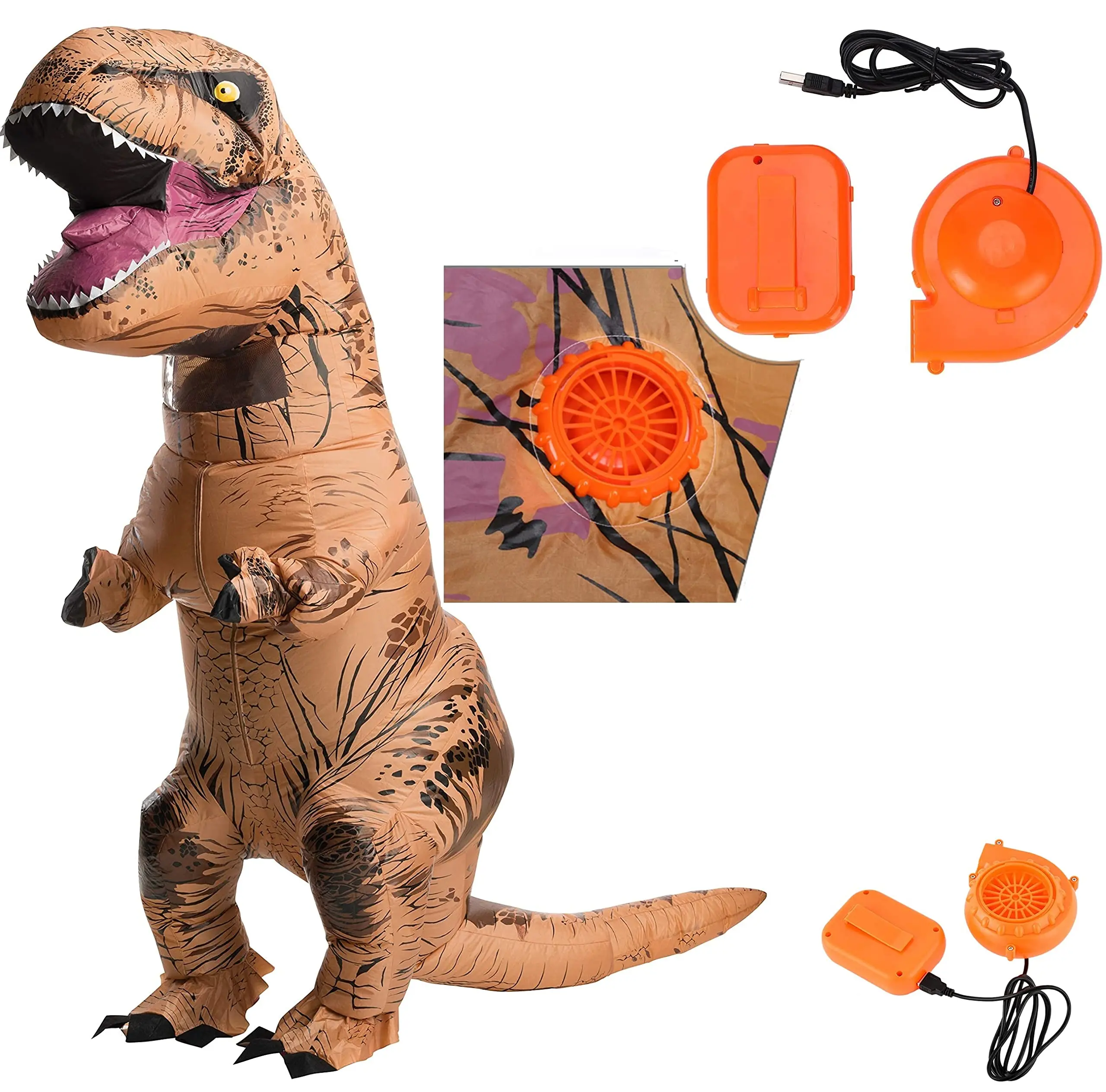 Originals Fan Mini Fan Blower for Dinosaur Costume Doll Mascot Head  or Other Inflatable Game Clothing Suits USB air blower DC