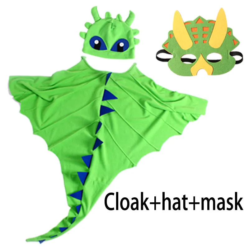 Dragon Costume Cloak with Hat Toothless Dragon Cape Anime Helloween Cosplay Costumes Dinosaur Costume