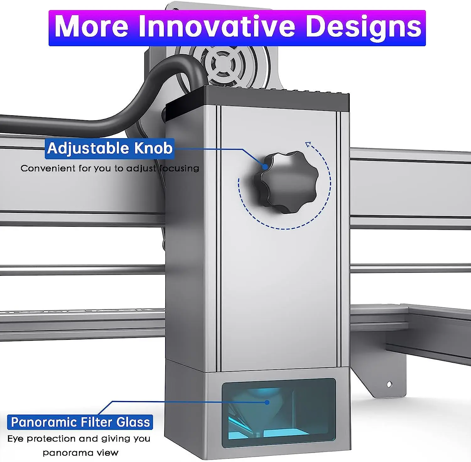 ATOMSTACK M100 Laser Module 20W Engraving Head with Air Assist Kit for All Laser Engravers 0.08*0.1mm Laser Spot Strong Cutting