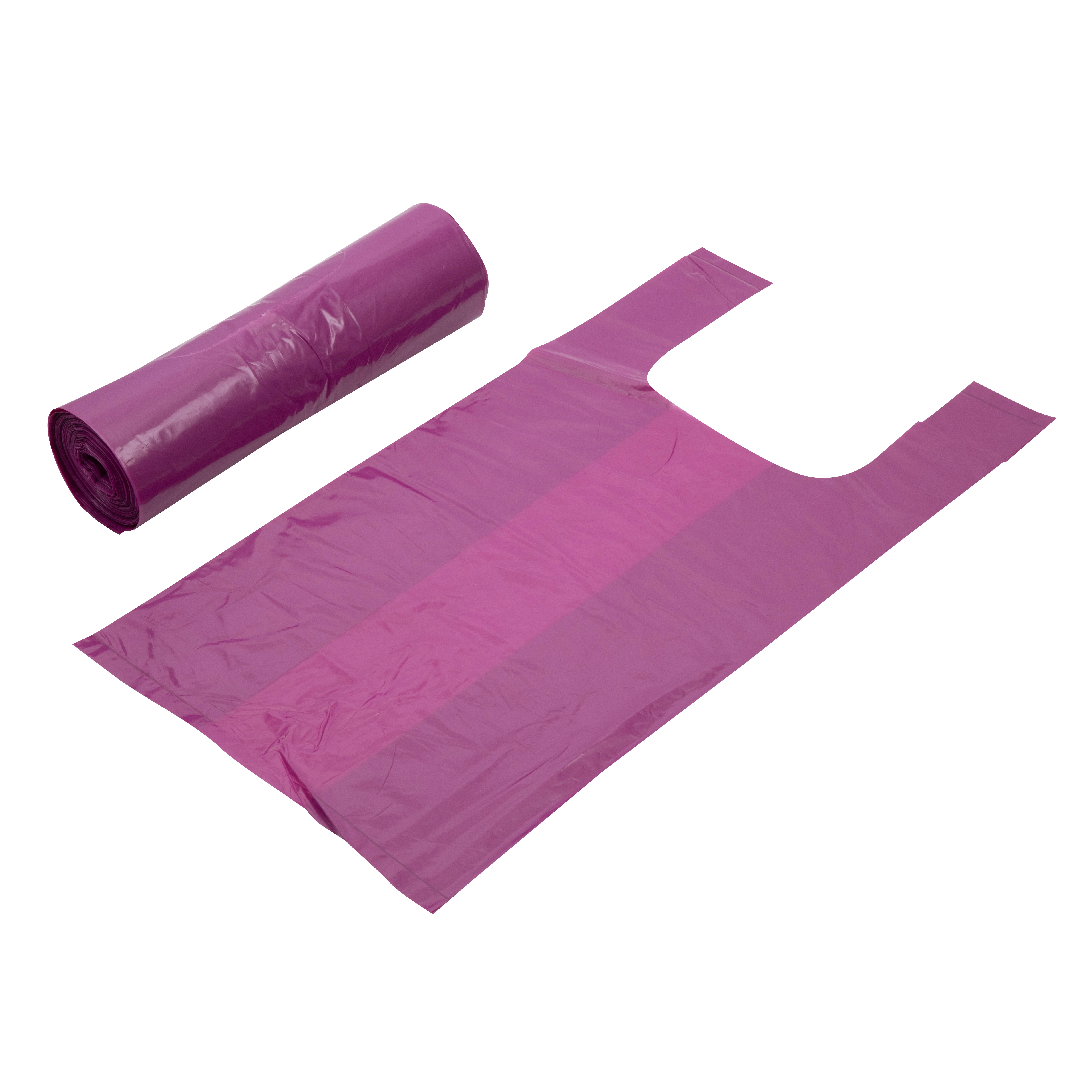 Custom Design Printed Eco Friendly  Polythene Hdpe Plastic T-shirt Bags For Grocery Shopping