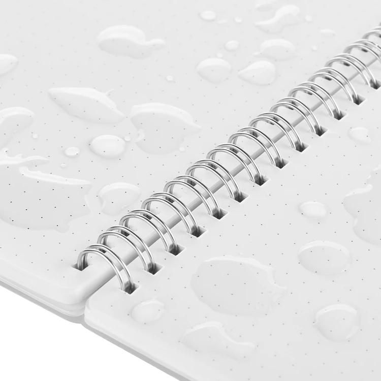 custom spiral binding water-proof PVC cover notebook
