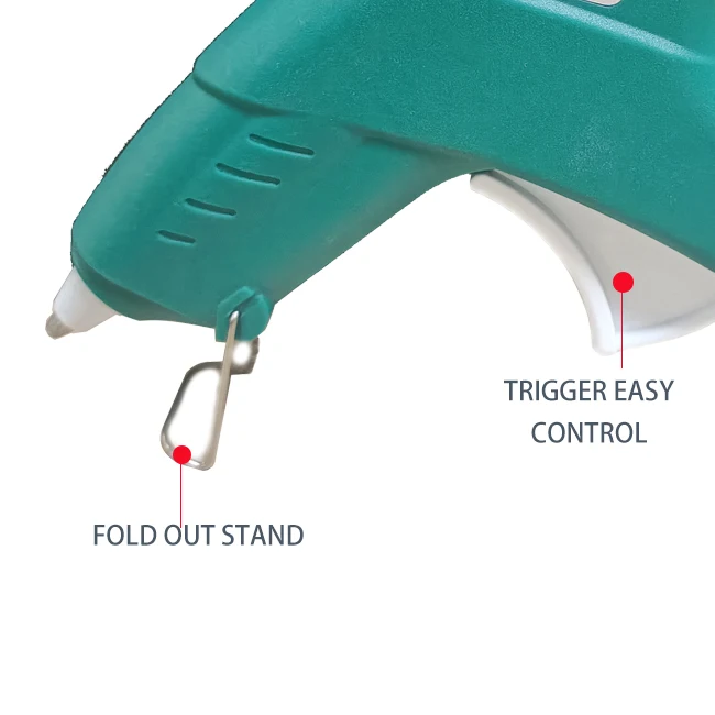 Factory direct supply craft use green hot-melt glue guns pistolet colle a froid 10W with glue sticks