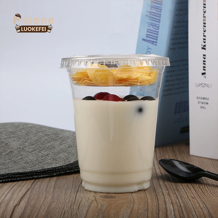 500ml cheap price  clear eco takeaway cold drinking milk tea transparent PET beverage plastic cup