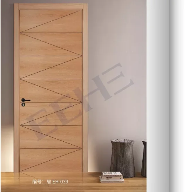 New single main design pvc interior wooden doors with frames