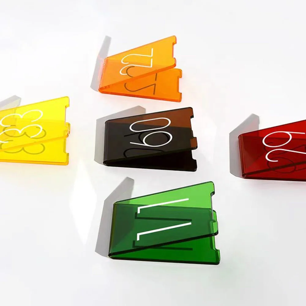 Custom Acrylic Double Side Table Number Display Stand Notice Plate Holder for Wedding Restaurant
