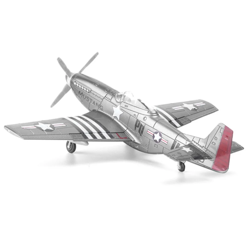 
1/48 4D P-51 Fighter Assemble Model World War Puzzle Airplane aircraft Collections Scene Sandpan Game Model Toy 