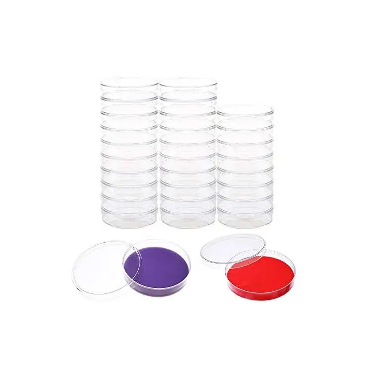 Factory Direct Plastic Transparent Petri Dish 100mm Laboratory Sterile