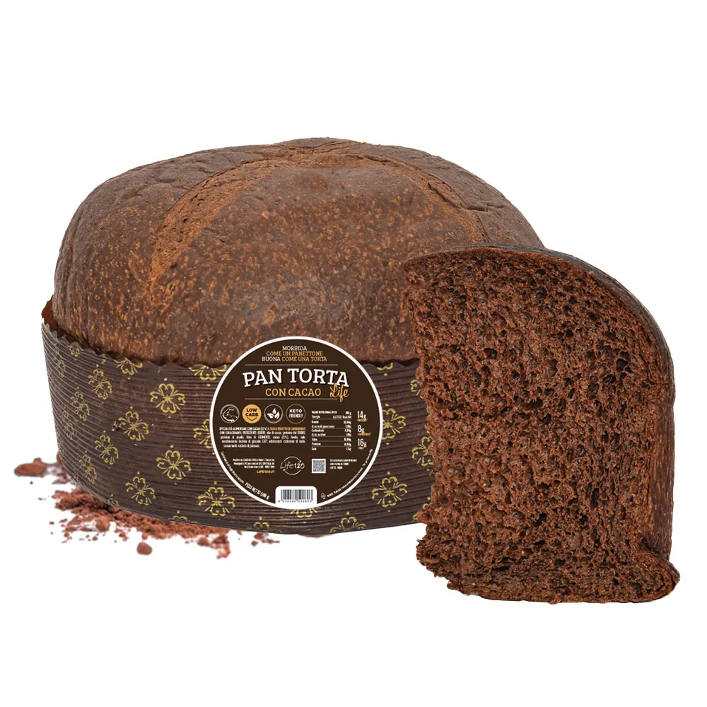 Deluxe Cocoa Sponge Cake - Low-Carb, High-Protein, Rich in Fiber - Indulge in Unique Intense Flavor for a Healthy Treat