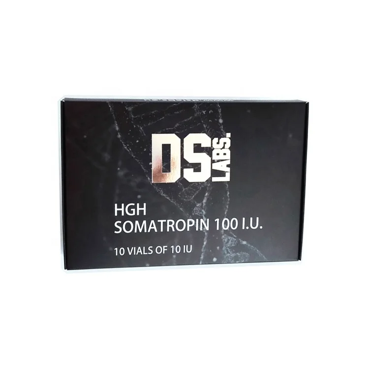 VB-337 Custom made box logo silver foil printing pharmaceutical packaging hgh 191aa growth hormone hgh vial box