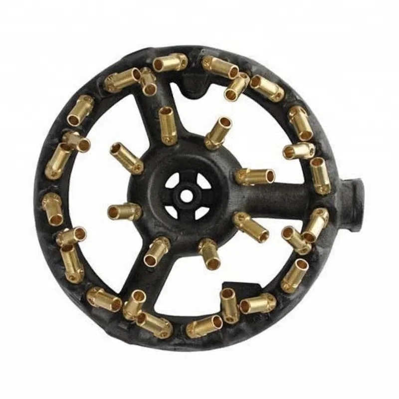 Kitchen Utensils Round 10 Inch 32 Brass Nozzle Tip Cast Iron Ng Lpg Gas Jet Burner For Cooking
