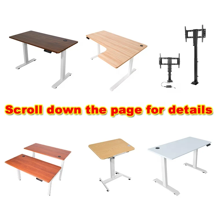 Super grade customized office meeting 4 motor sit stand height adjustable standing desk black 4 legs adjustable desk mechanism