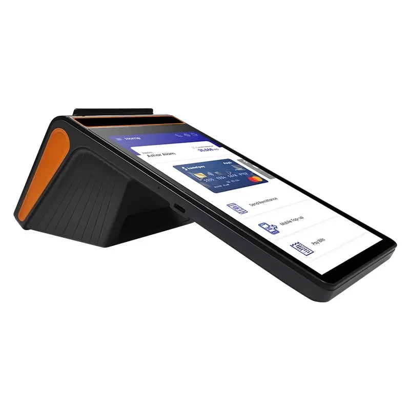 Retail rugged wireless smart pda pos ticket printing android mobile handheld touch screen tablet nfc payment pos terminal system