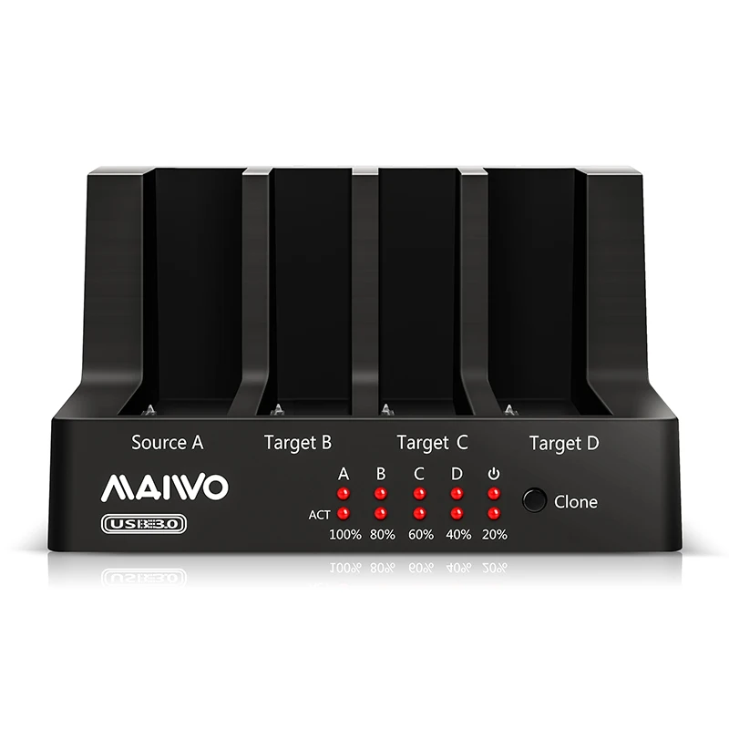 MAIWO четыре отсека usb 3,0 до 2,5 3,5 дюймов корпус для жесткого диска офлайн клон SSD hdd док-станция дубликатор для компьютера
