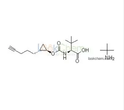 (S)-3 3-диметил-2-(1R 2R)-2-птан-4-ynyl-циклопропоксикарбониламино)-масляная кислота трет-бутиламиновая соль CAS:1425038-21-6