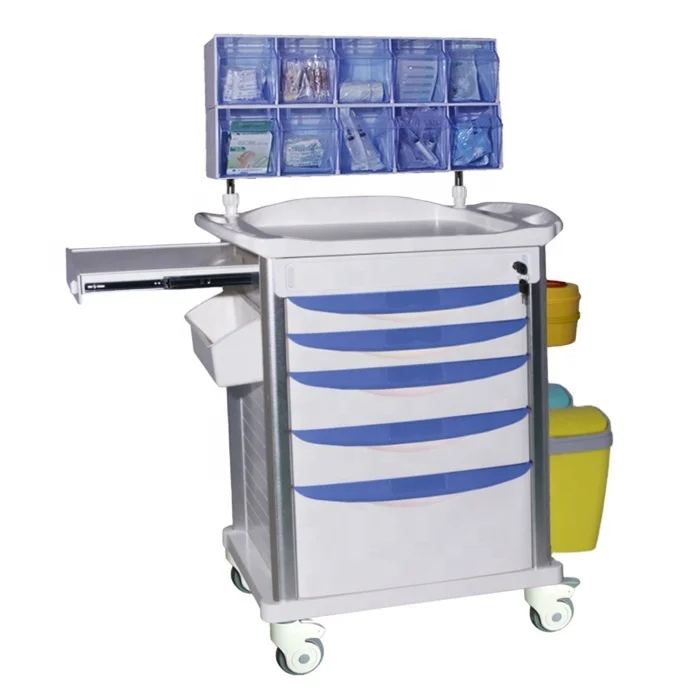 EU TR591 Medical abs anesthesia trolley anesthesia emergency medical hospital trolley with medical castors (1600265070681)