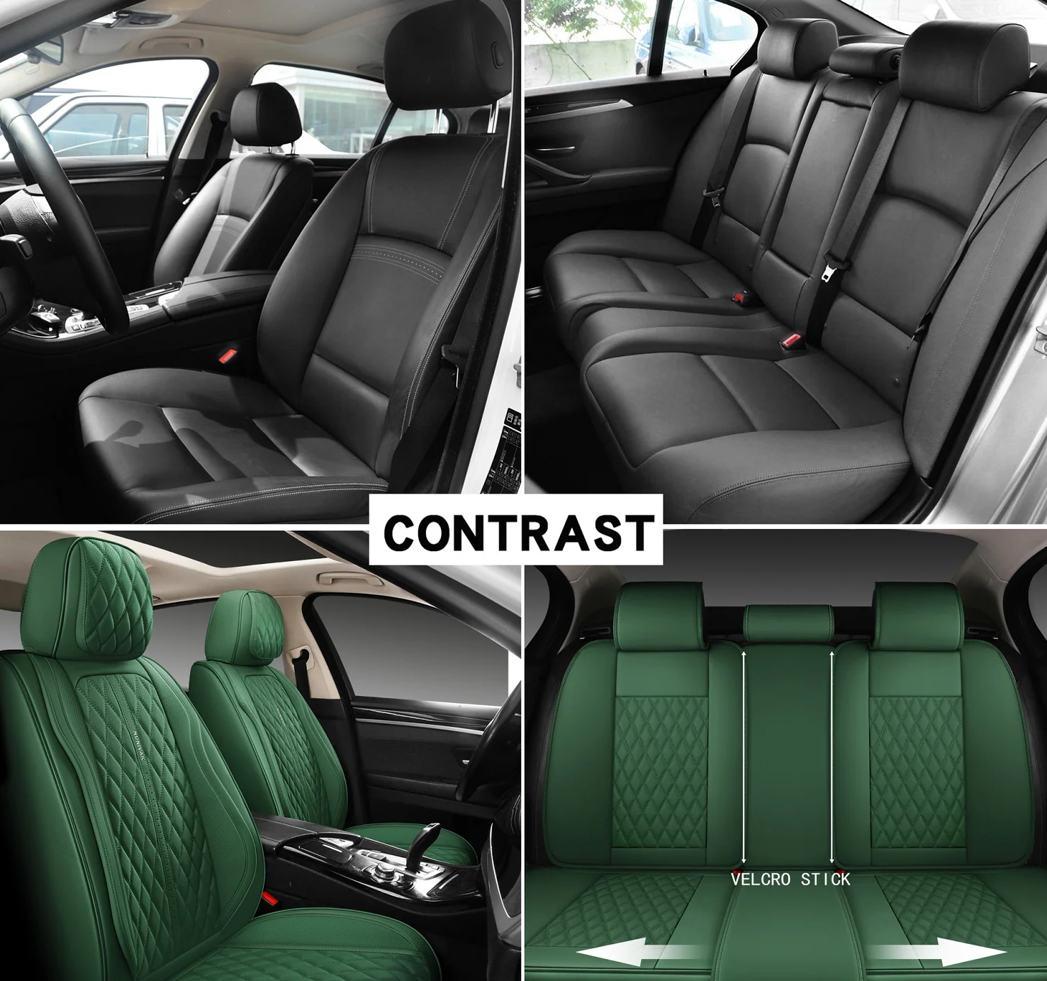 Waterproof 5D leather car seat covers universal size for most vehicles HONDA ACCORD