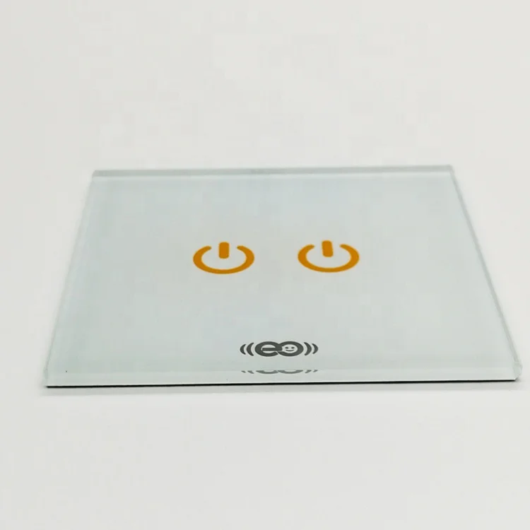 Factory custom screen print tempered glass panel Switch glass panel