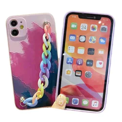 New Arrival Rainbow Color Silicone Liquid Phone Case For iphone 12 11 Pro Max X Xs Xr Frosted Phone Protect Case