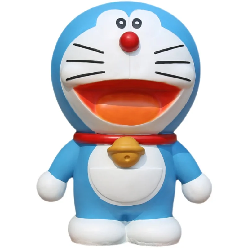 Custom Life Size cute doraemon fiberglass sculpture traveling design resin craft decor handmade arts ornaments For Indoor Decor