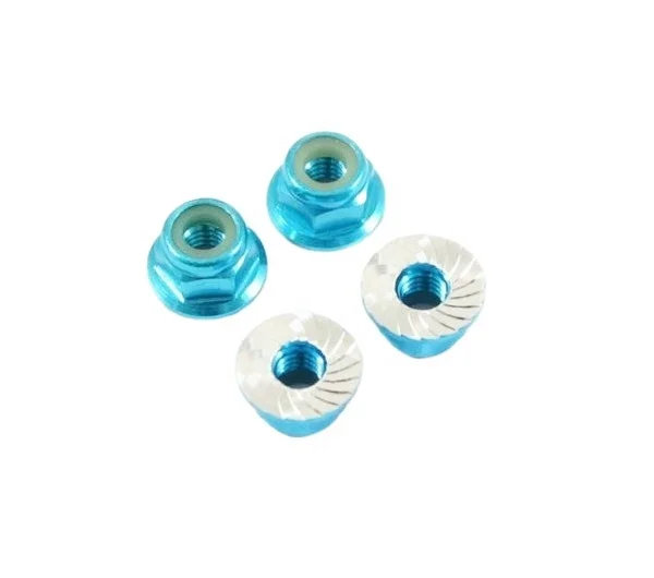 M4 M5 M6 M8 M10 Aluminum locknuts Serrated locknuts