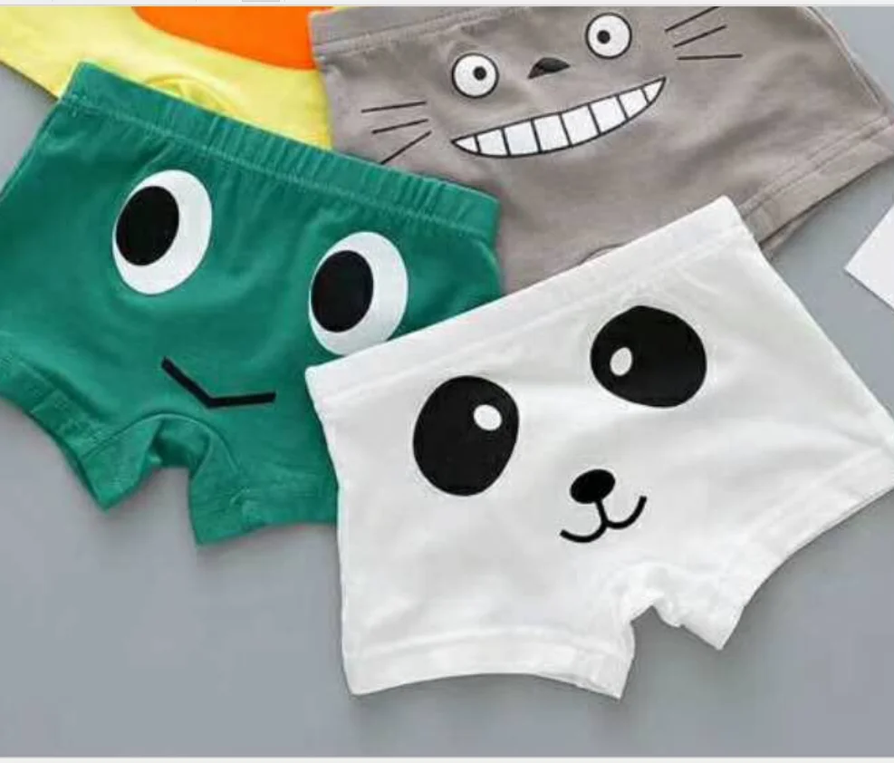 Мягкое дышащее детское нижнее белье, трусы-боксеры из органического хлопка для девочек с героями мультфильмов, нижнее белье