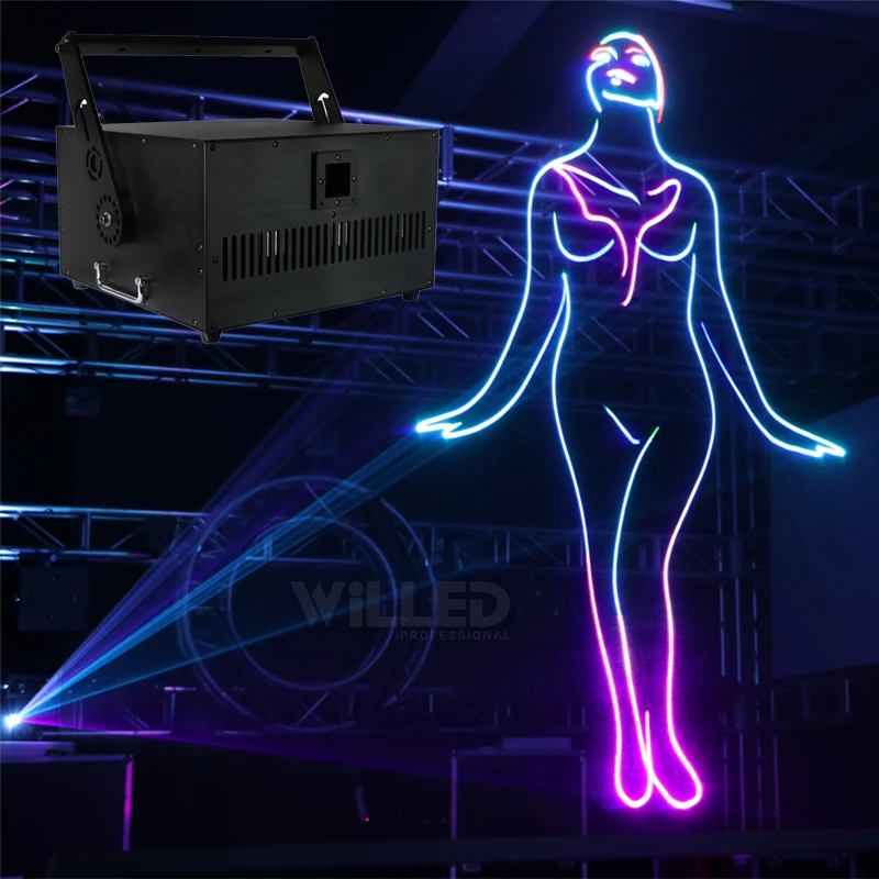 20W 30w RGB 3in1 Laser Projector Show Animation ILDA Disco DJ light Night Clube 35kpps Laser Light