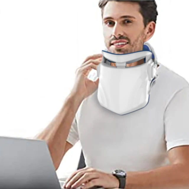 Cervical Collar Adjustable Infrared Heating Multi Functional Braces Inflatable Neck Traction Device for Neck Pain Relief
