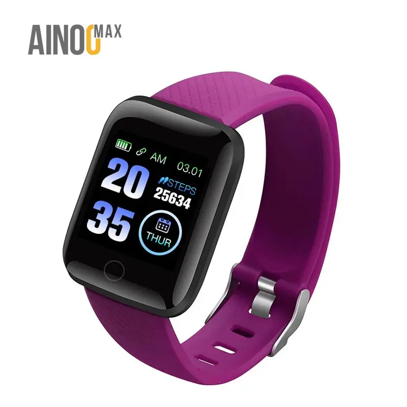 AinooMax Free Shipping  L214 blood pressure monitor smart watch heart rate id116 plus smartwatch with heart rate monitor