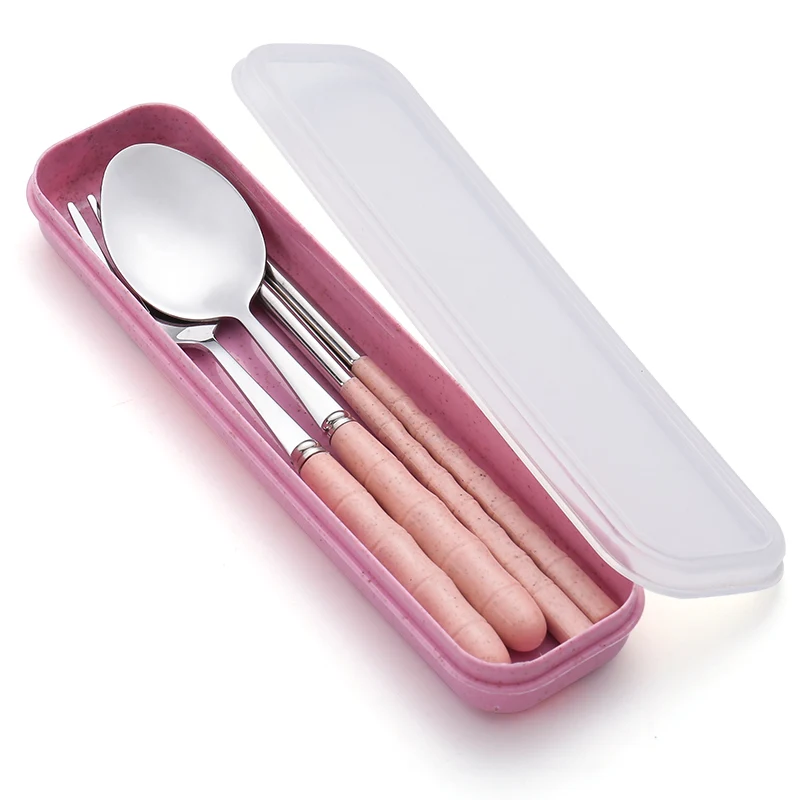 Straw Utensil Cutlery/tableware/dinner Plate Sets Eco Friendly Biodegradable Wheat Tableware Set Dinnerware Sets Stainless Steel