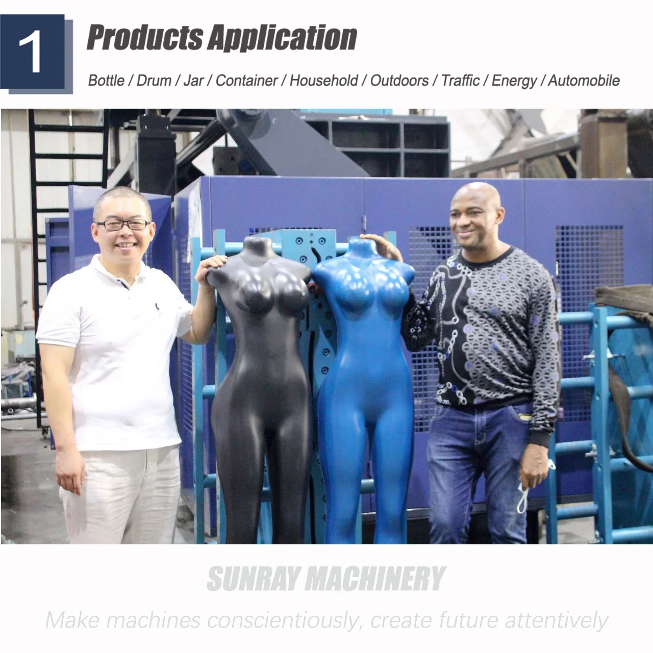 Male Female Plastic Mannequin Making Machine Mannequin Head with Shoulders Extrusion Blow Moulding Machine