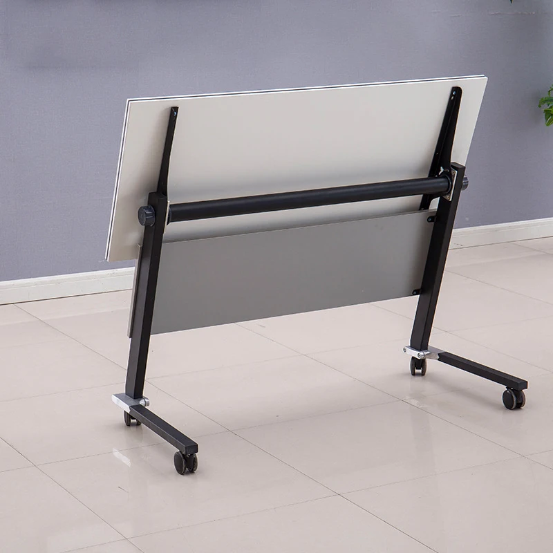 Factory wholesale modern student table foldable conference desk folding training table with wheels