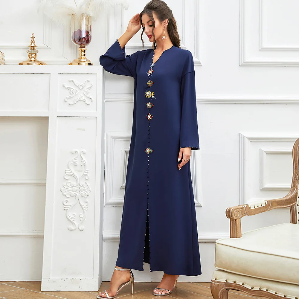 Popular Design Dubai Importer 1 Pc Dentelle Abaaya Muslim Dress Girl Abaya