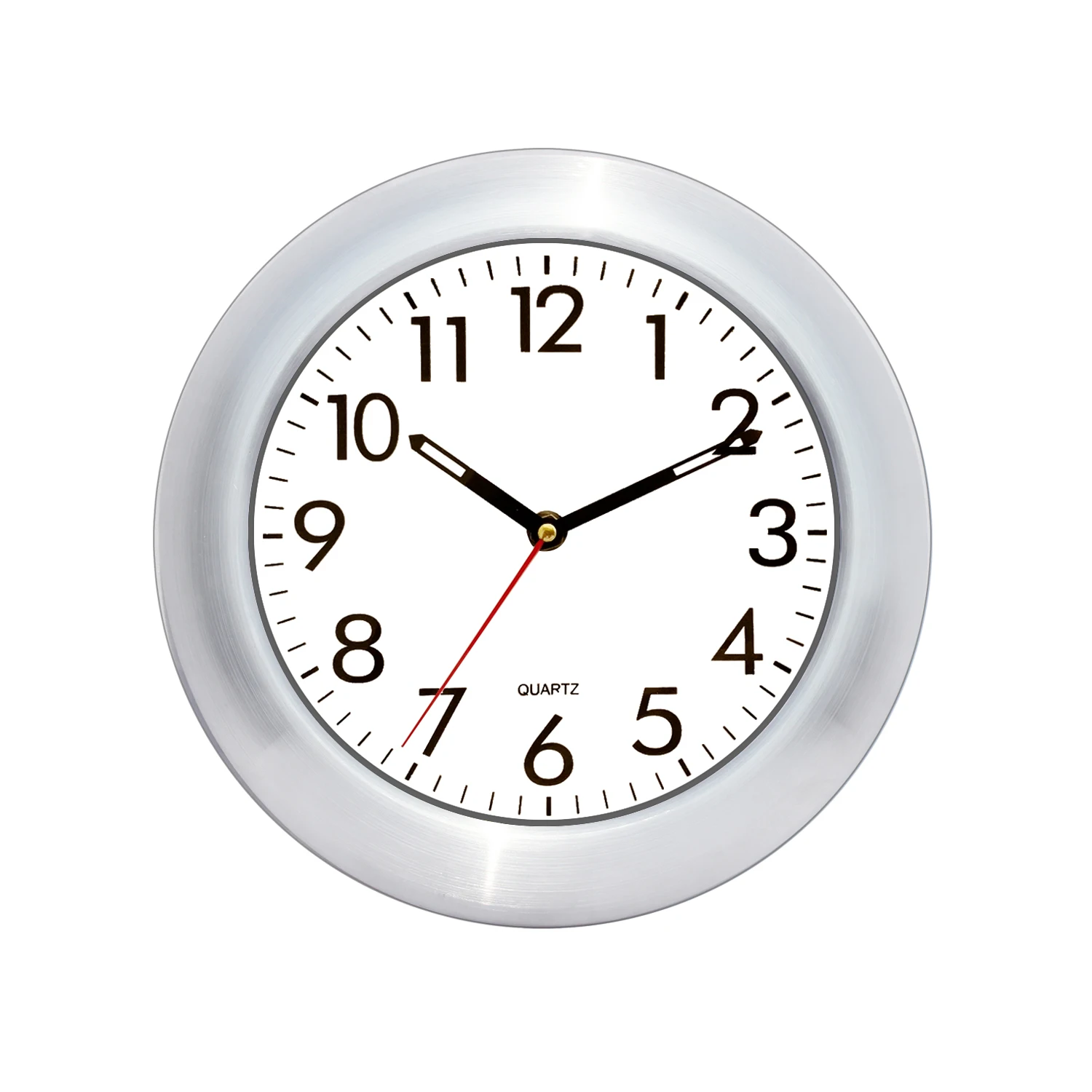 H908 Metal analog Wall Clock silence quartz clock  aluminum frame household