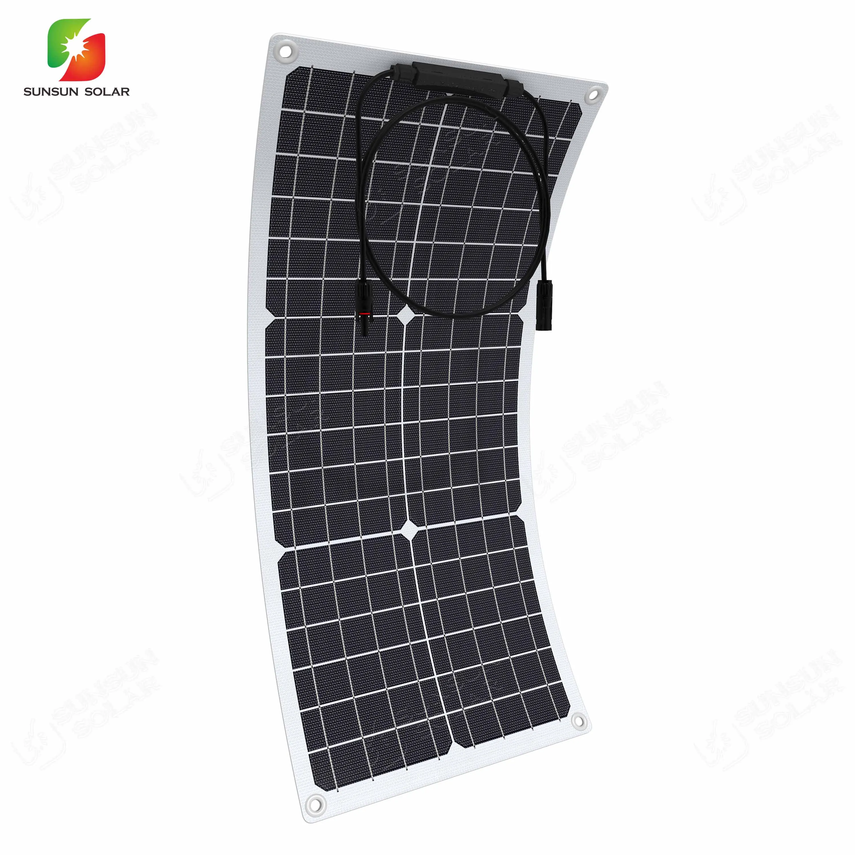 Ultra-thin ultra-light Corrosion resistance High efficiency etfe 40W Semi Flexible Solar Panel