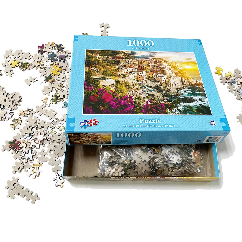 Factory High Quality Custom 300pcs 500pcs 1000pcs Puzzles Game Jigsaw Puzzle Box China for IQ Training Puzzle Adult Paper Unisex