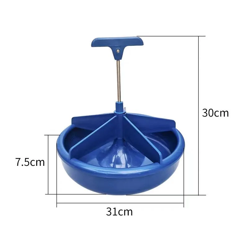 Poultry Animal Pet Piglet Farm Blue Plastic Round Pig Feeder Bowl