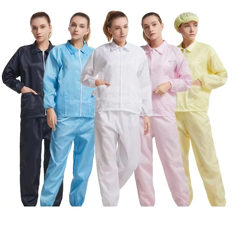 Mass Supply OEM High Quality Promotional Price for Women Work Uniforms Men Factory Overalls ESD Smock