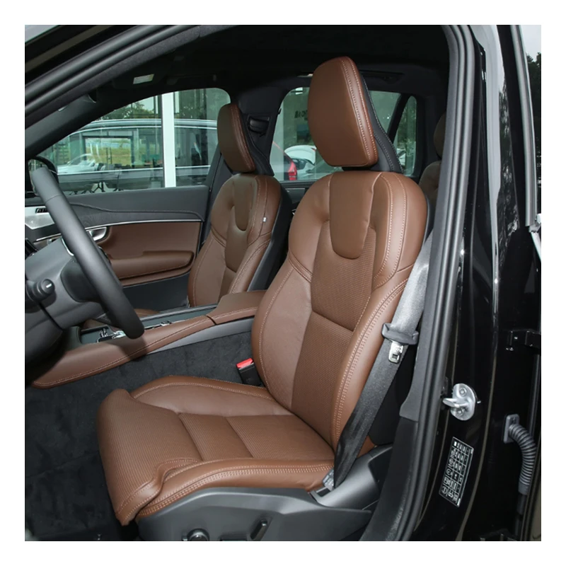 Full Set Original Custom Fit for 2015-2024 Volvo XC90 5-Seaters 4-Seats Car Seat Covers Leather Waterproof Vehicle Cushion Cover