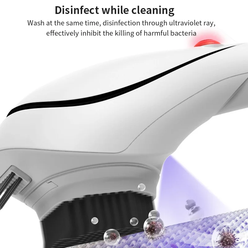 ALQ Portable Handheld Automatic Shoe Brush Shine Polisher With  Disinfection Light Sneaker Shoes Cleaner