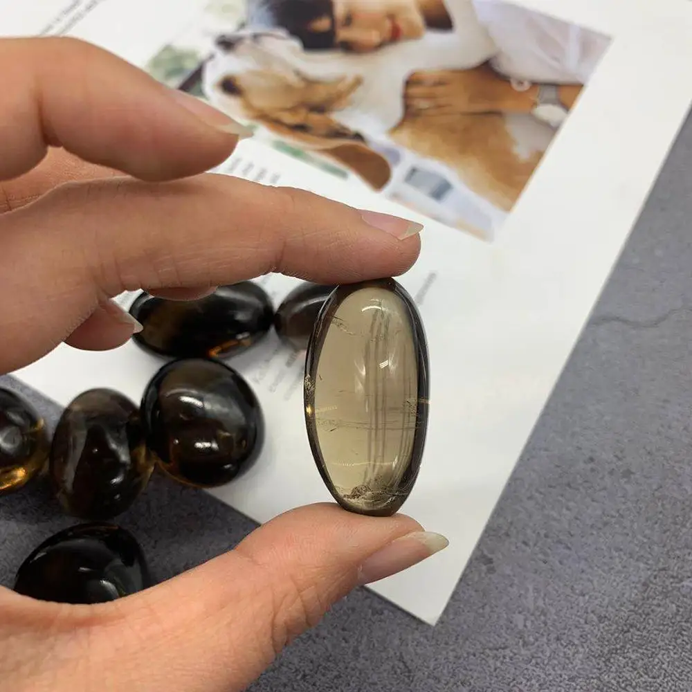 High quality natural crystal smokey quartz tumble chips healing stone