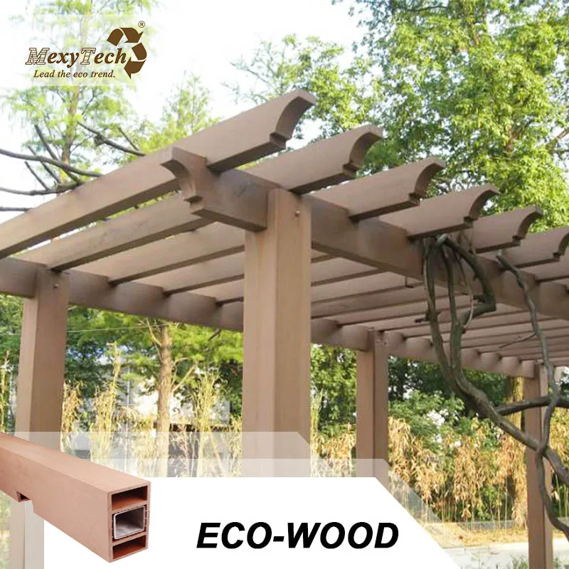 Quick installing wood like pergola outdoor gazebo 3x4 park used wpc pergola