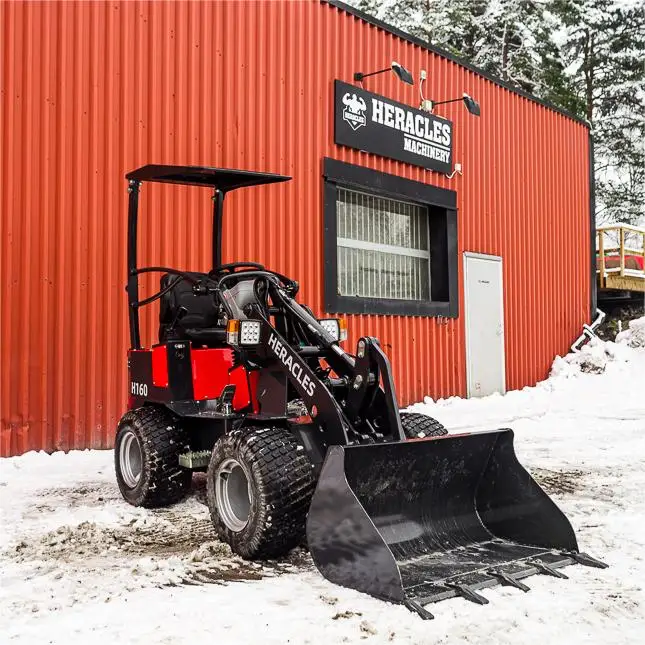 Heracles Китай высококачественный погрузчик H160 машинное оборудование 800 кг компактный ковш небольшой мини-колесный