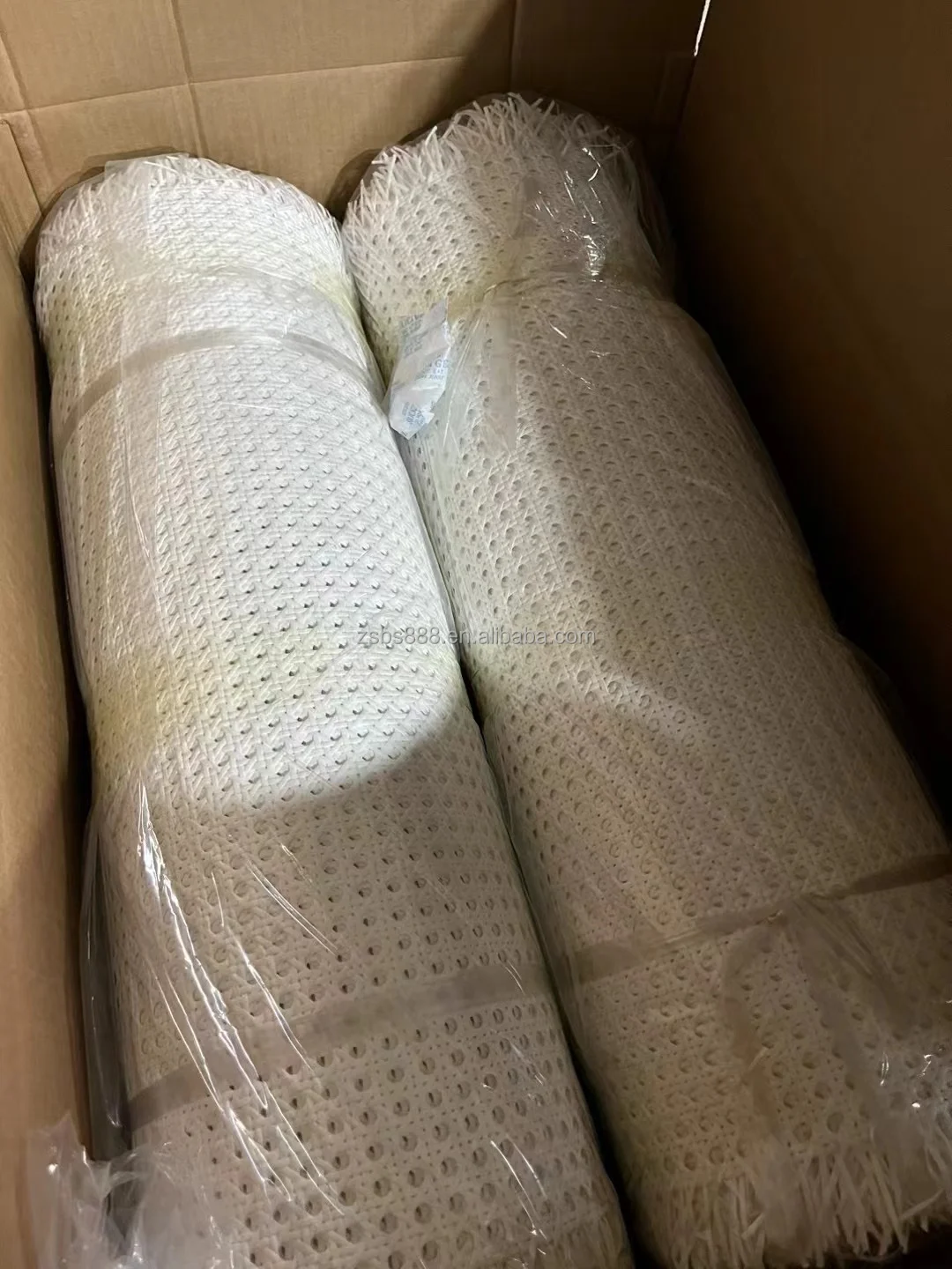 Wholesale hand-woven Good Quality Plastic  Rattan Webbing open Mesh Cane Rattan Webbing roll