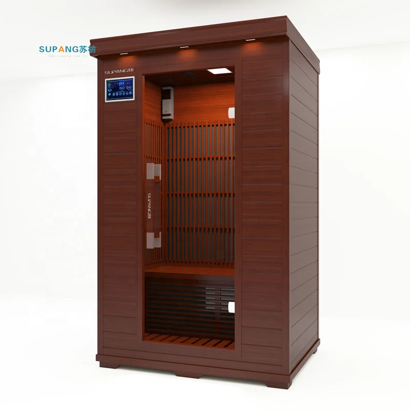 2 People Wooden Infrared House Computer Control Panel red cedar Sauna
