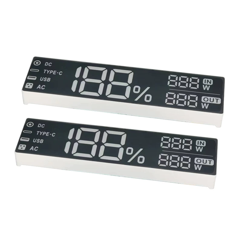Заводской настраиваемый светодиодный дисплей открытый портативный источник питания для хранения энергии общий анод общий катод 7 сегментный ЖК-дисплей