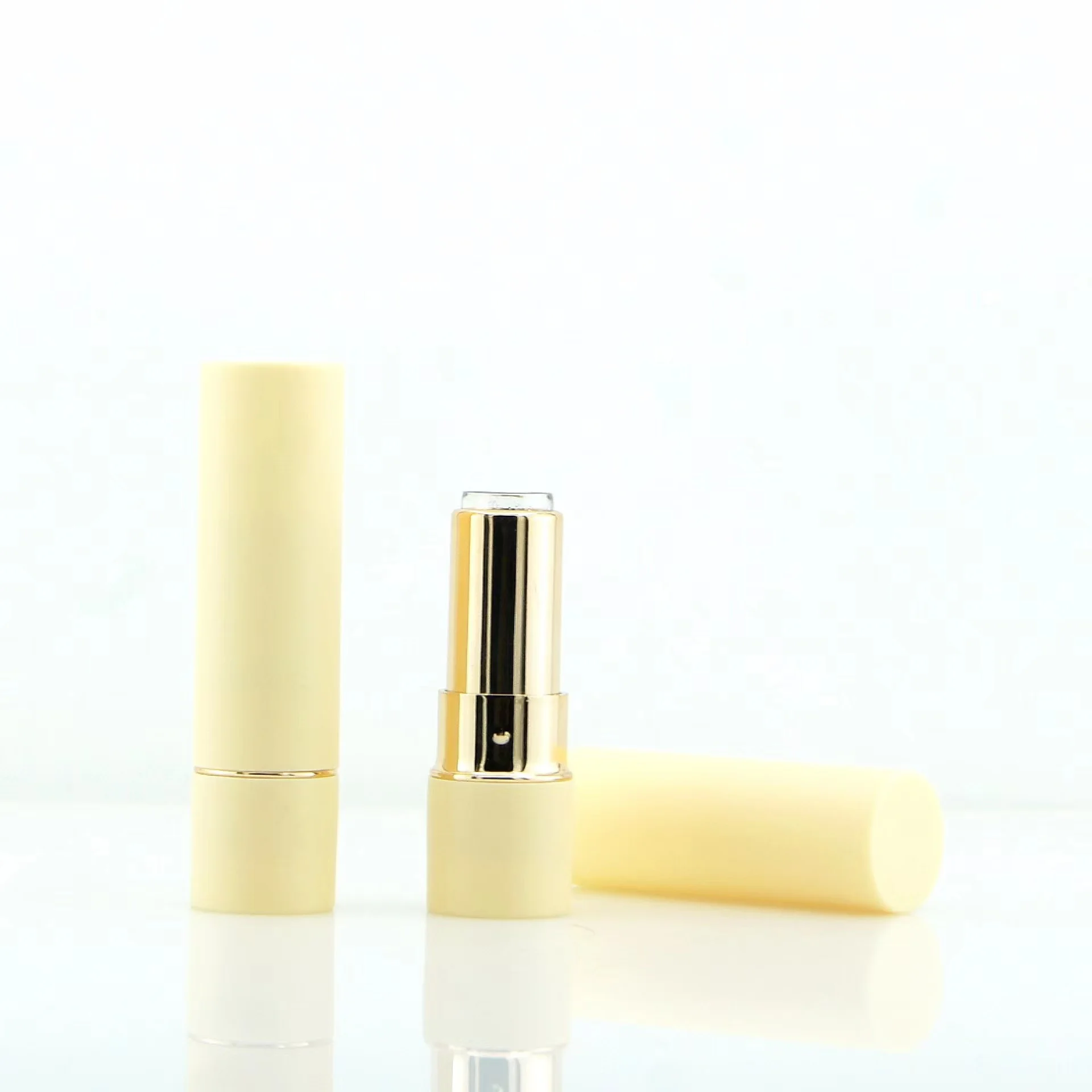 Factory spot wholesale 12.1mm Round light green yellow multicolor lipstick tube professional custom logo personal label