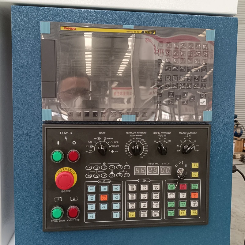 Efficient TCK46D/8 cnc milling and turning lathe 4+4 power head with Y-axis slant bed cnc lathe