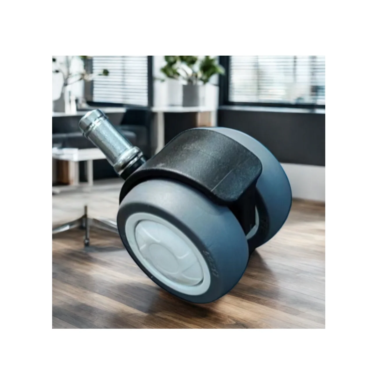 Qingdao New Arrival 2 Inch PU Grip Ring Stem Twin Wheels Furniture Caster Wheel M10 Stem for Office Chairs and Home Furniture