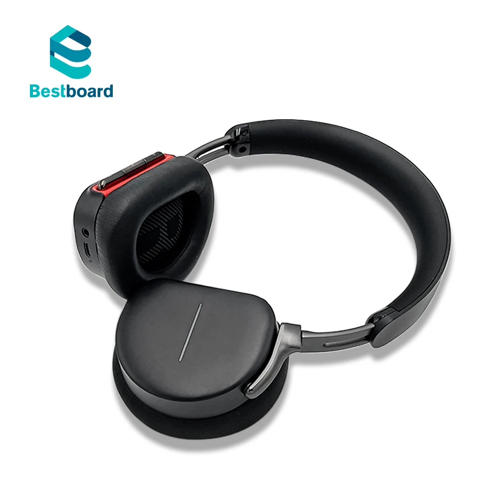 Bestboard Active Noise Cancelling Headphone HIFI 2.4GHZ Blootooth5.0 BT Wireless Headphones With Foldable MIC And Voice Control